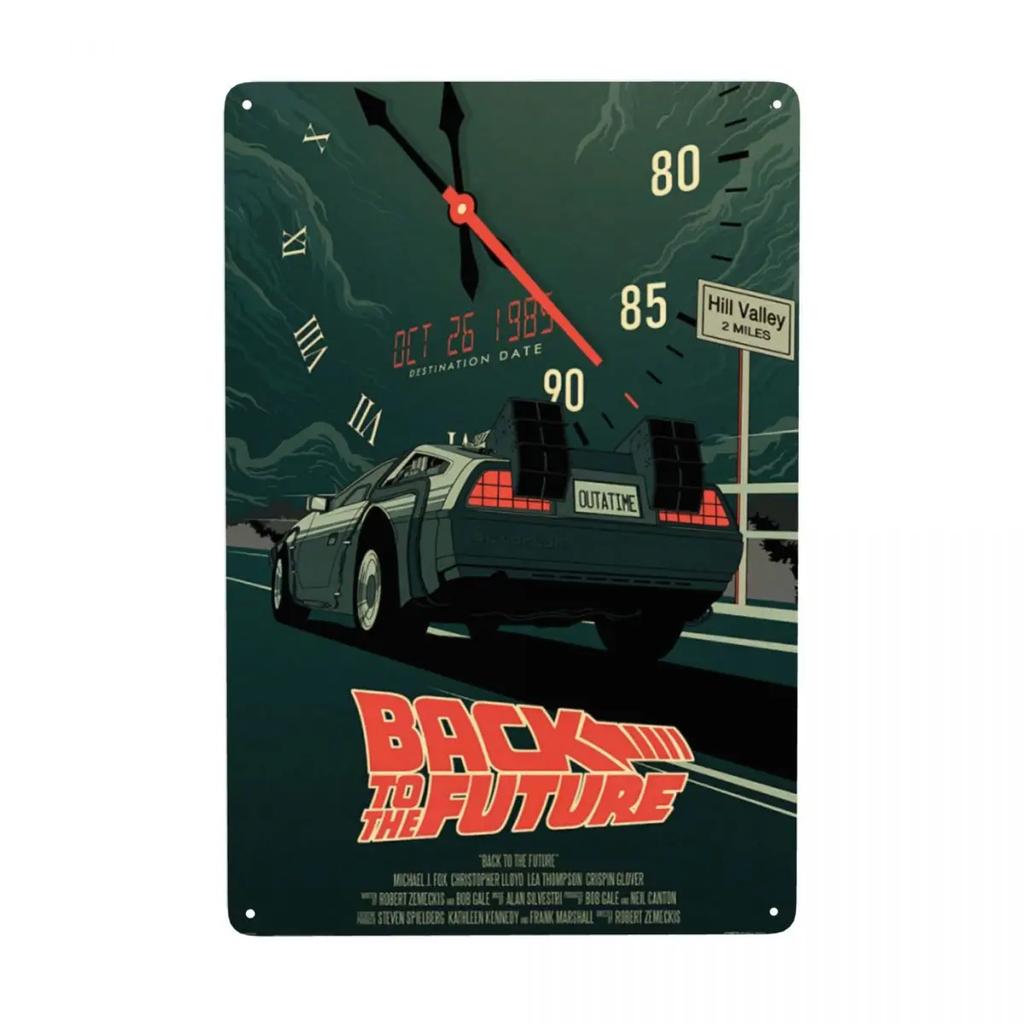 Flux Capacitor Metal Sign - Back To The Future Modern Tin Decorative Plaques, Office Store Pubs Club Art Decor
