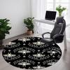 1pc Moths Skulls Office Round Area Rug, Under Office Chairs Bedroom Living Room Home Decor, Room Deco