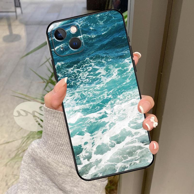 Blue Ocean Waves Sea Case For iPhone 17 Pro Max 16 15 13 12 11 14 Pro Max Plus 13 12 Mini 16e 17 Air Back Cover