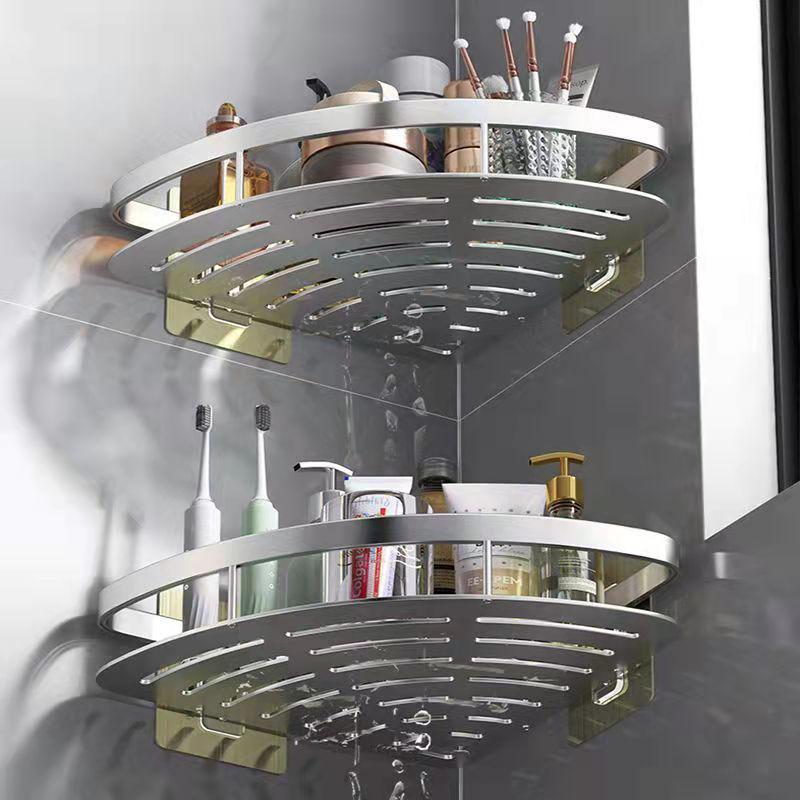 Wall-Mounted Corner Shelf: Space Aluminum Bathroom Storage Rack