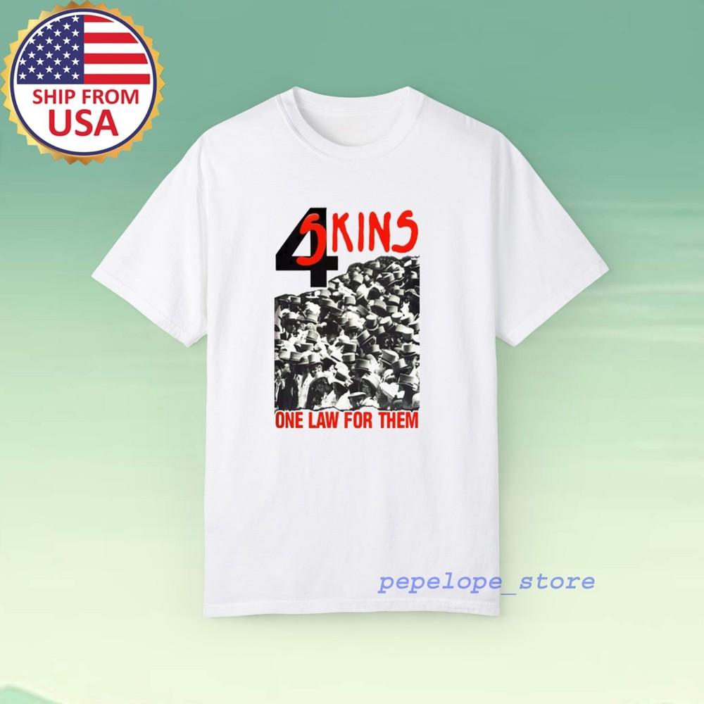 4Skins One Law For Them Men#039;s White Size S5XL Unisex T-Shirt S