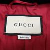 Gucci [Good condition/Domestic Regular] 582511 Velour Switching Collarless Long Coat 38 Red / blackUsed