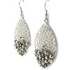 Les Trésors De Lily [N0734] - Silver Gray 'Sissi' Designer Earrings
