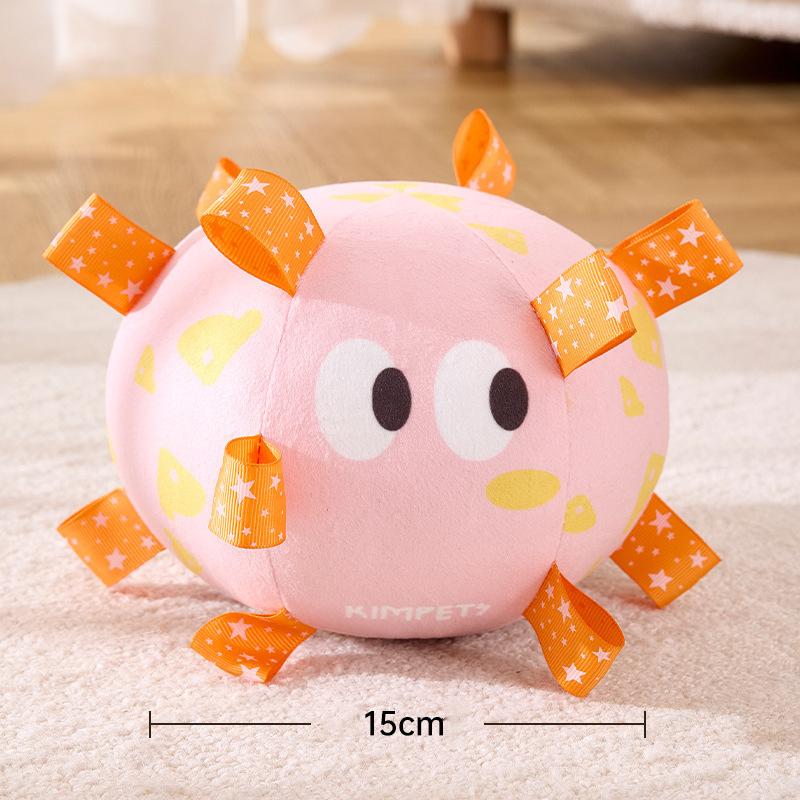 Bite-Resistant Plush Soccer Interactive Dog Toy Ball Washable Built-in Bell Outdoor Training Dog Chew Toy Brinquedos Para Cães