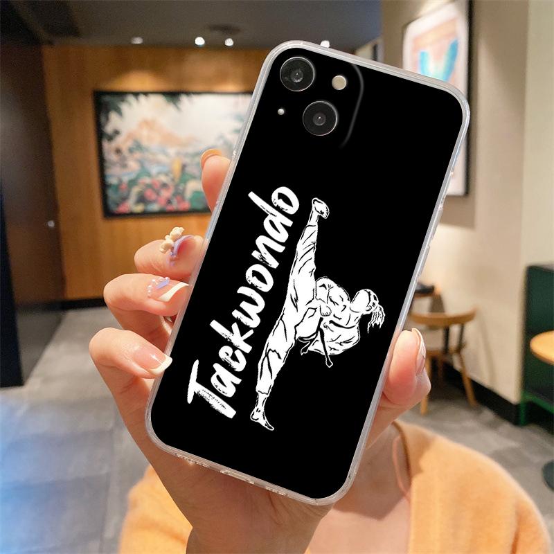 

Чехол для телефона Judo Taekwondo для iPhone 15 16 14 13 12 11 Pro Max 16E XS XR Max 7 8 16 Plus SE2 Мягкий ТПУ Прозрачная крышка iPhone 12