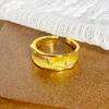 Medieval Vintage Enamel Light Luxury Full Of Diamonds Zircon High-End Sense Opening Ring Niche Ring Woman