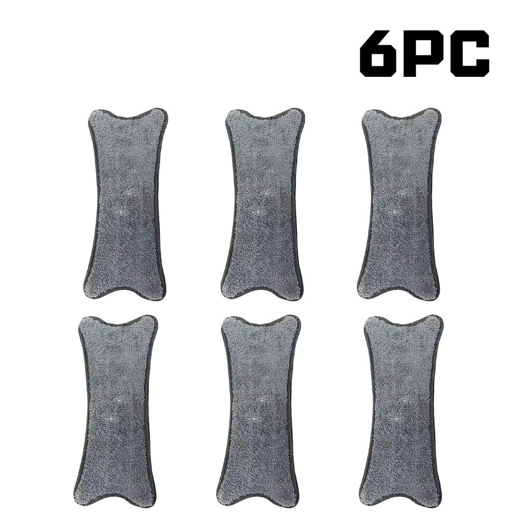 3/6/12pcs Replacement Mop Pads For Butterfly Mop / X-Shape Mop, Washable Mop Head, Multifunctional Microfiber Cleaning Pads For Wall, Floors And Glass
