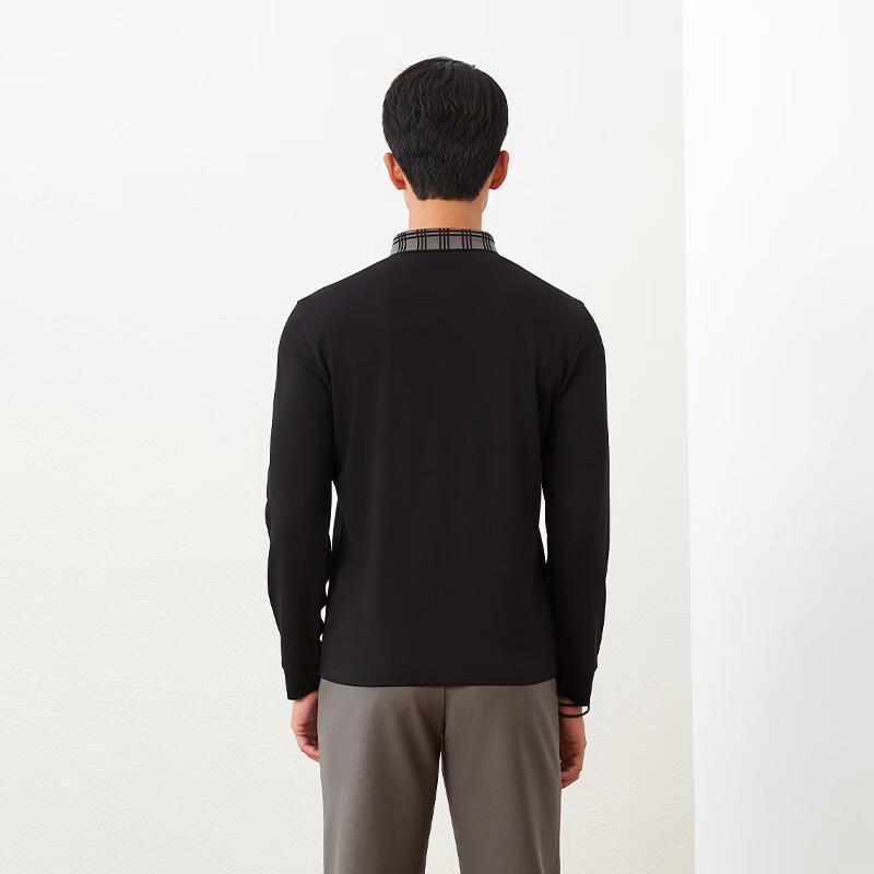 Goldlion Men's Wool Blend Long Sleeve Polo Shirt