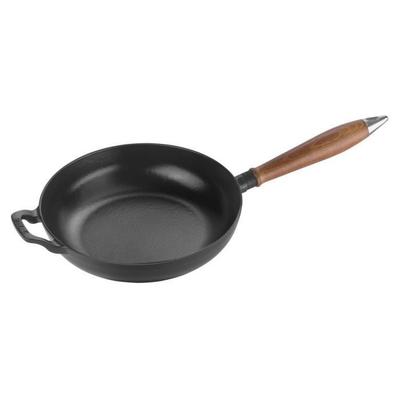 STAUB - Gusseiserne Pfanne, 24 cm, Holzgriff, Schwarz