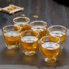 Qitai 80ml Handleless Double-Layer Borosilicate Glass Tea Cups (Set of 12)