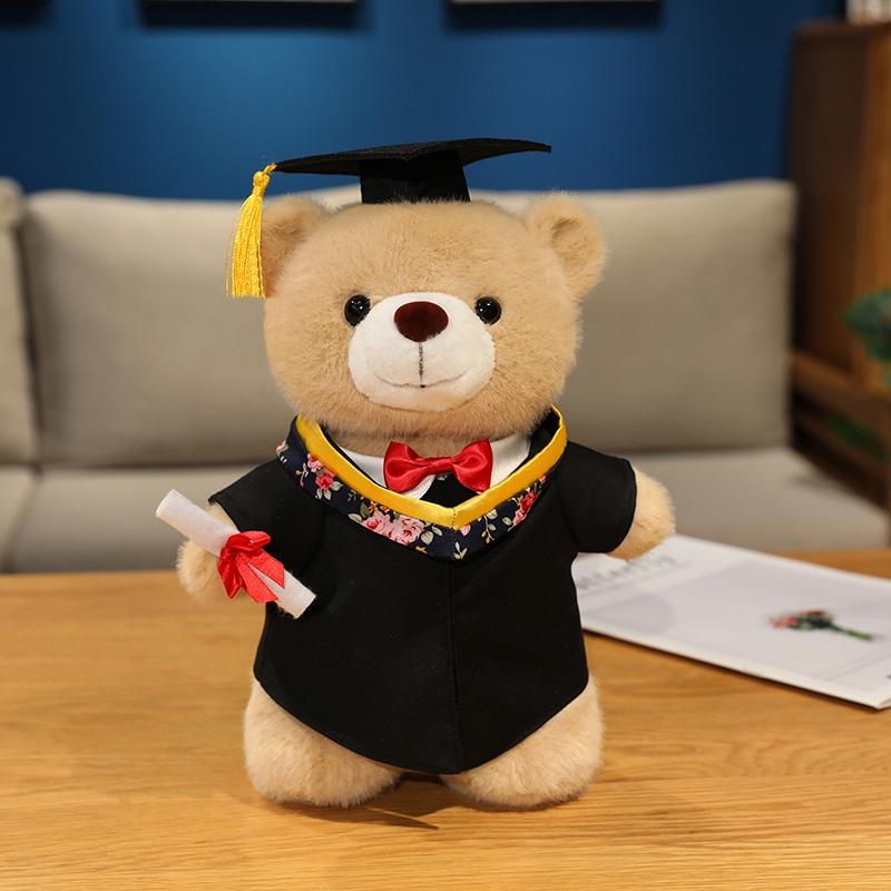 30cm Cartoon Cosplay Plüschbär-Puppe Professioneller Arzt Krankenschwester Abschlussbär Plüschtier Heimdekoration Geschenk für Jungen und Mädchen