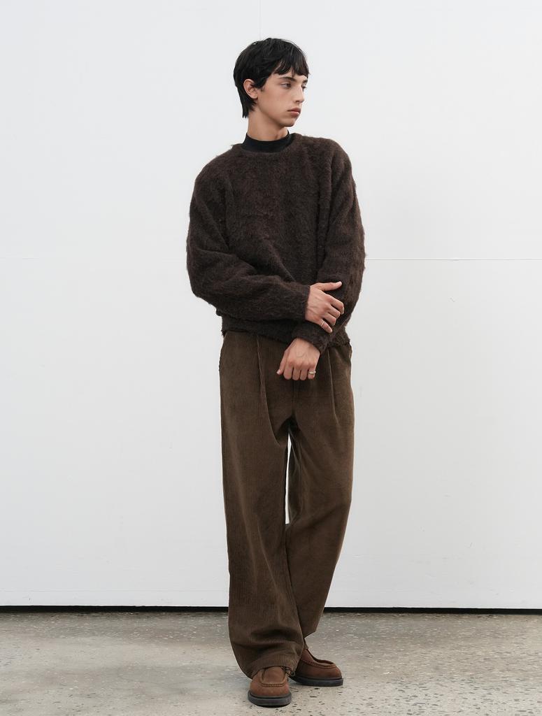 GENERALIDEA Unisex Hairy Knit Pullover [Brown] / Sbe4U05010