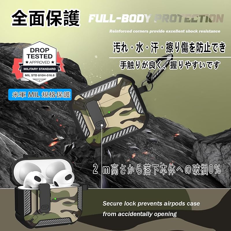 Ausrann Airpods4 case Airpods 4th generation (2024) (USB-C) correspondence air pods 4 With secure lock Magsafe wireless charging compatible Separate