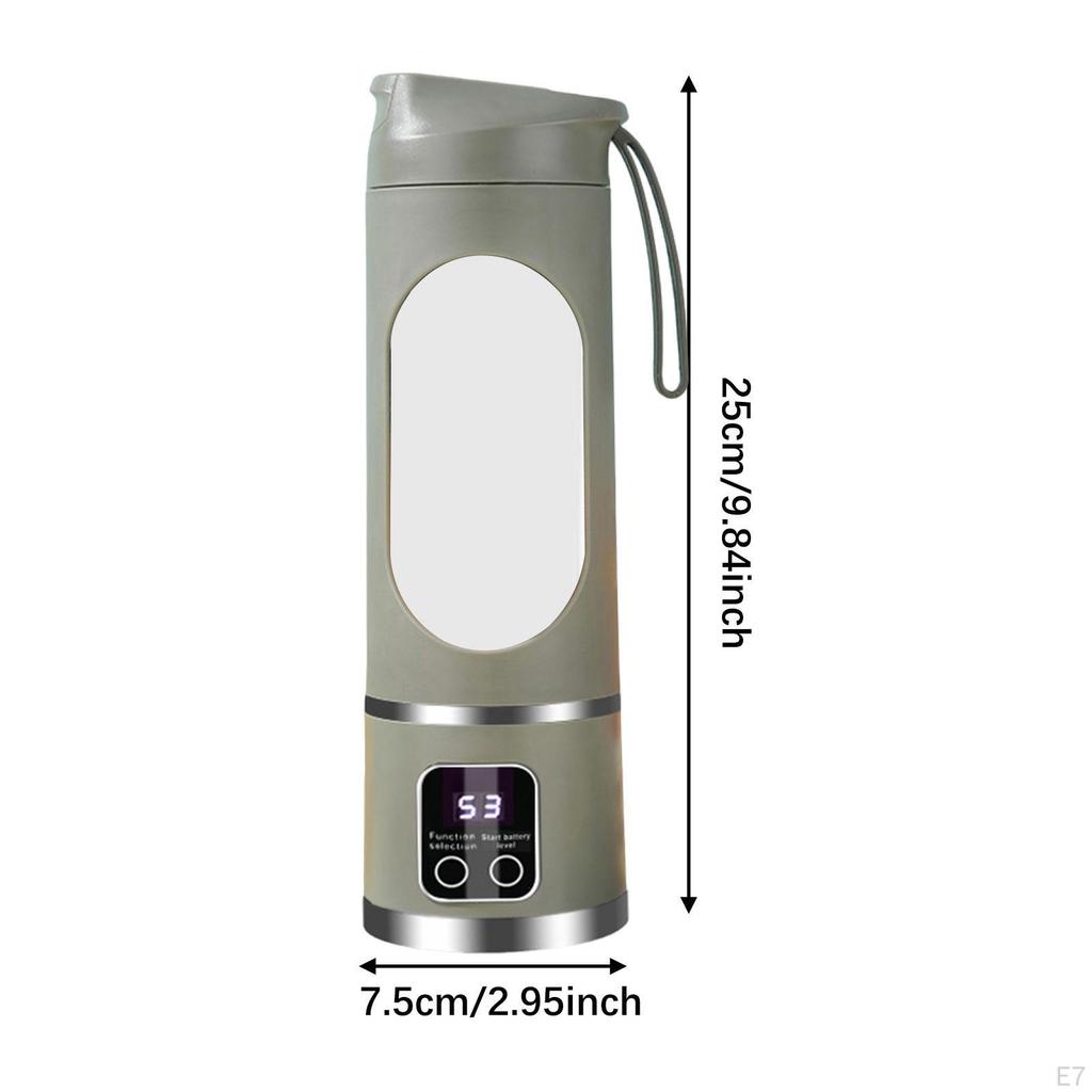 Tragbarer Mixer Elektrischer Entsafter 450ml Wiederaufladbarer Handheld Compact 12 Edelstahl Balde
