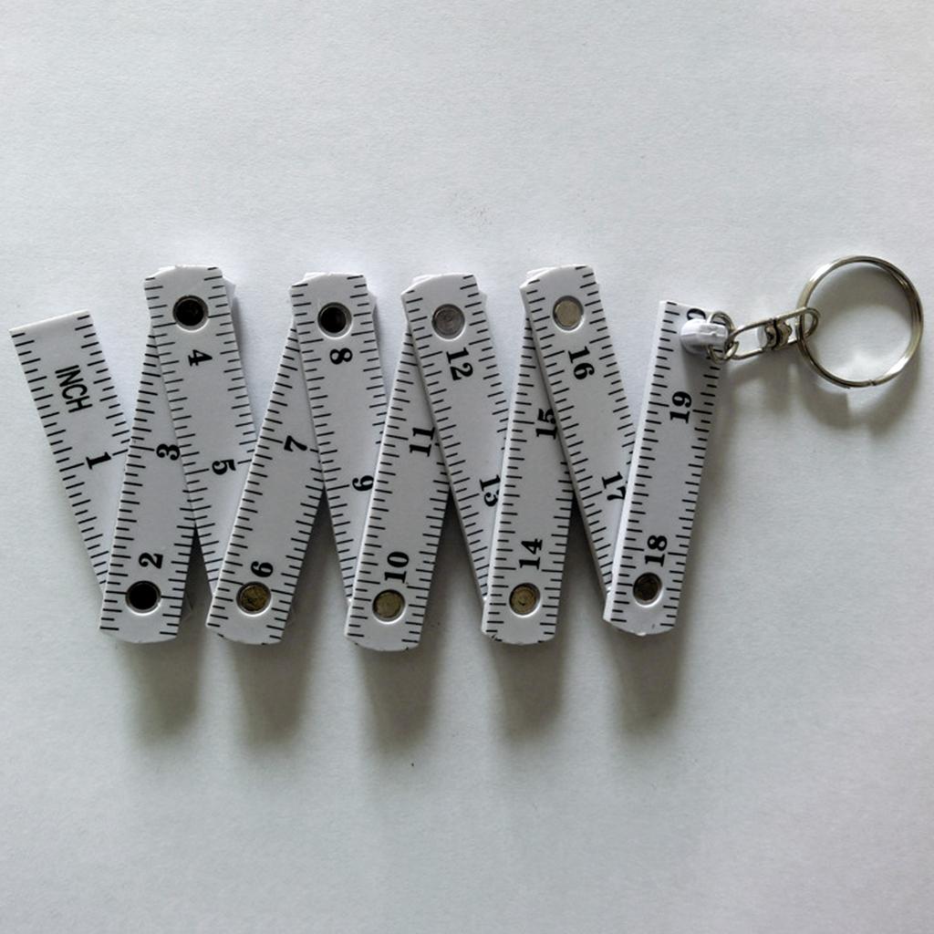 Sturdy Folding Rulers Keychain Compact Folding Ruler Keychains 50cm Length Ruler For Convenient Measurement
