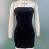 GMXIA Dress Summer Sexy Elegant Wind Package Hip Dress Sleeveless Strapless Slim Short Dresses