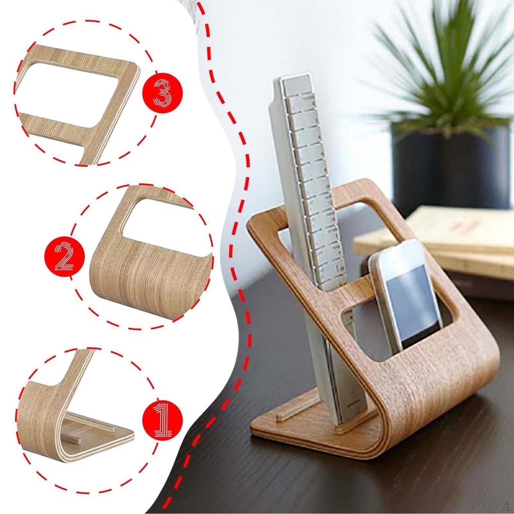 Remote Holder 15.2cmx12cmx15.2cm Accessories Organizer for Table Bedroom Kitchen Hotel