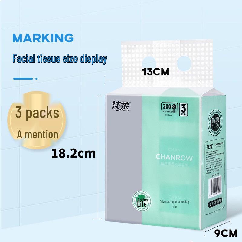 

Soft and Gentle Facial Tissues - 3-Pack, Highly Rated Gift, Household Use