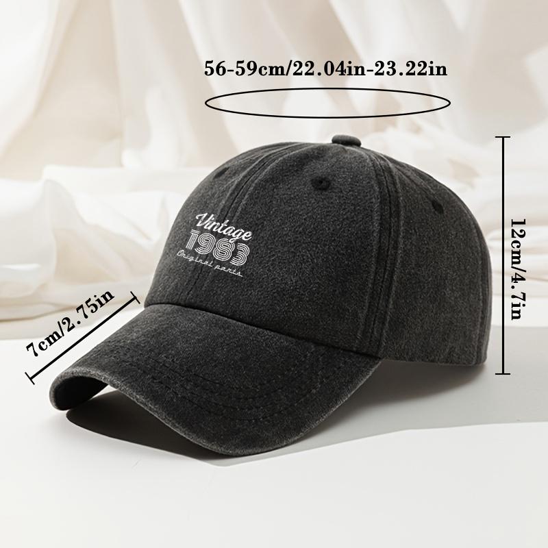 1983 Printed Baseball Cap High Quality Retro Washed Cap Soft Fashion Versatile Sports Baseball Cap Peaked Cap