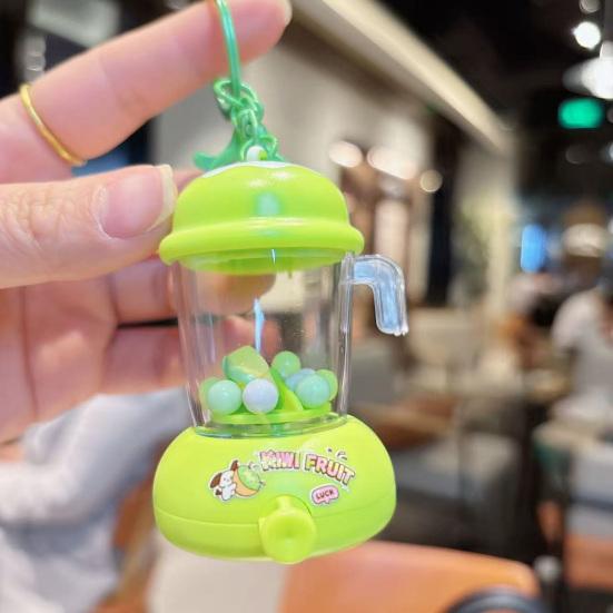 Keychain Pendant Portable Juicer Shape Key Chain with Movable Parts Colorful Beads Lightweight Buckle Design Keyring Keys Backpacks Decompression Toy