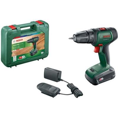 Akku-bore-/skruemaskine - UniversalDrill 18V 40Nm + 1 batteri 1,5 Ah, 1 oplader, 1 dobbelt skruebit og kasse