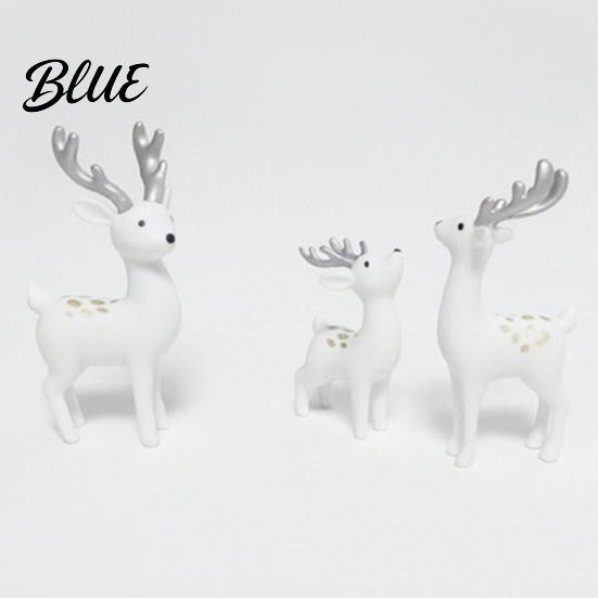 Mini Elk Statue Cute Woodland Dashboard Pcs 3 for Car Deer Figurines Animal Decoration Miniature Creative Gift Lovers Reindeer