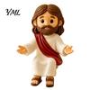 Handcrafted Resin Home Decor Cute Praying Jesus Figurine, Blessing Character Desktop Statue, Meaningful Gifts for Employment Religious Collectible