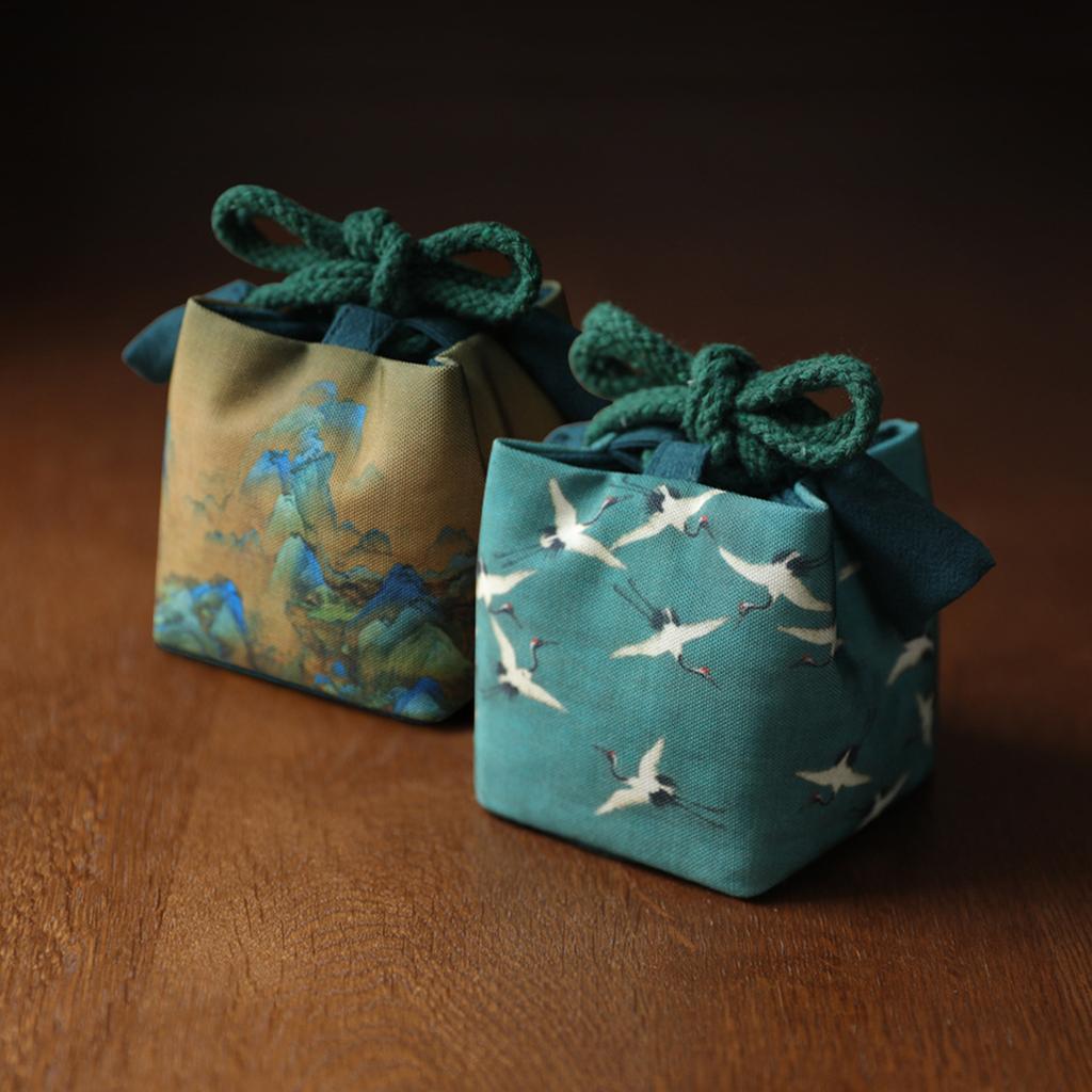 Teacup Storage Bag Travel Tea Cup Pouch Teaware Bag Water Cup Holder Bag 10x10cm