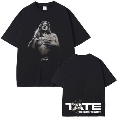 Tate McRae So Close To What Miss Possessive 2025 T-shirts Men Women Fashion Vintage Oversized Short Sleeve 100% Cotton T Shirts