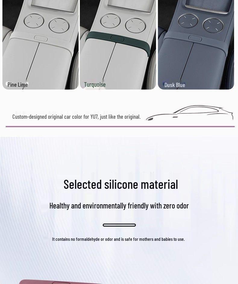 Silicone Protective Pad for YU7 Center Console Armrest Box Button
