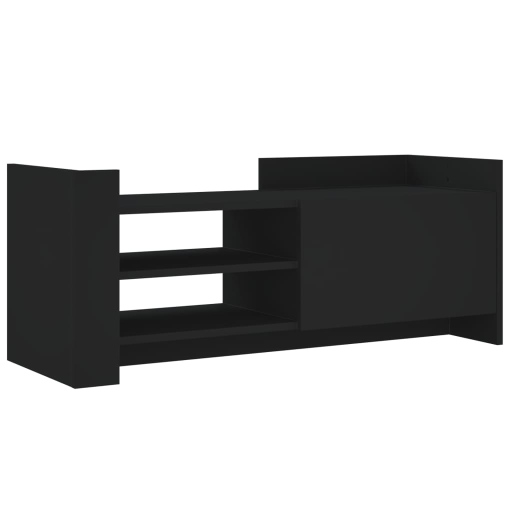 Vidaxl Szafka Pod Tv, Czarna, 100X35X40 Cm, Materiał Drewnopochodny