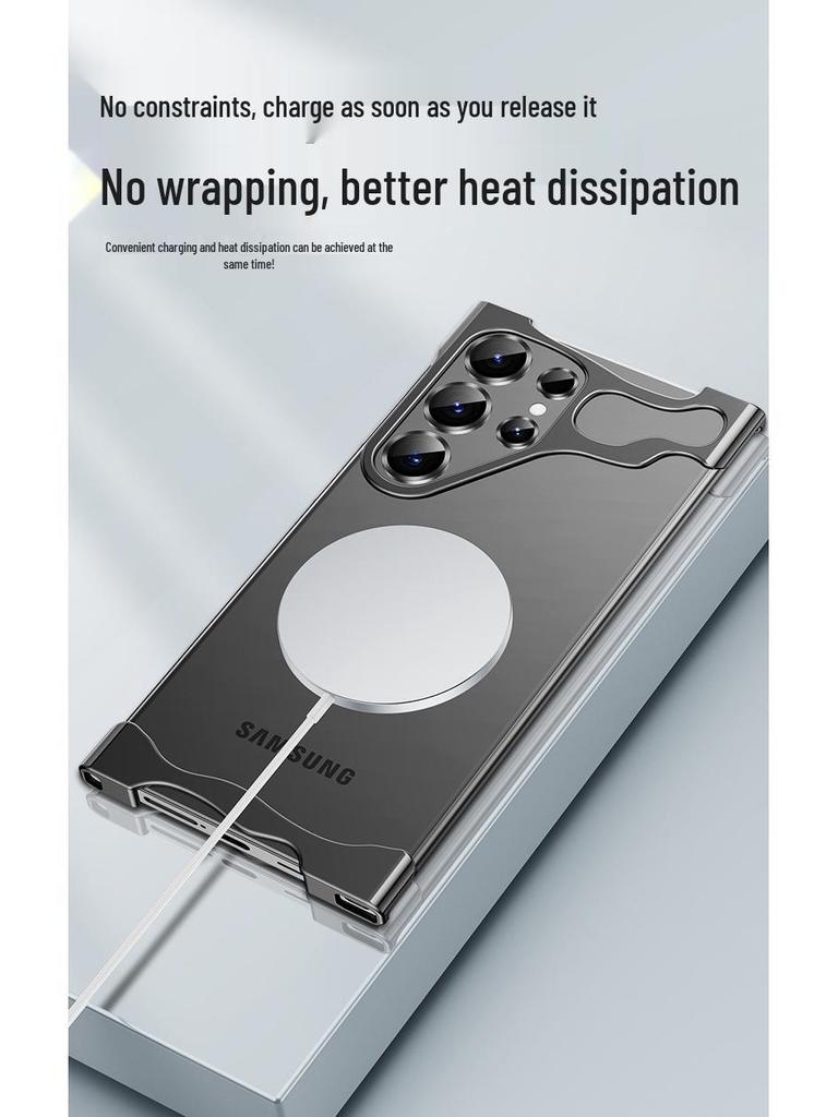 Samsung S24+ Ultra Metal Case: Borderless, Drop-Proof, Bare-Metal Feel