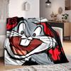 1pc Bugs Bunny Looney Tunes Flannel Throw Blanket Lightweight Soft Warm All Season Blanket for Sofa, Bed, Travel,L1028118