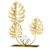 Nordic Crystal Ball Decor Rack Light Luxury Iron Maple Leaf Ornaments  Office