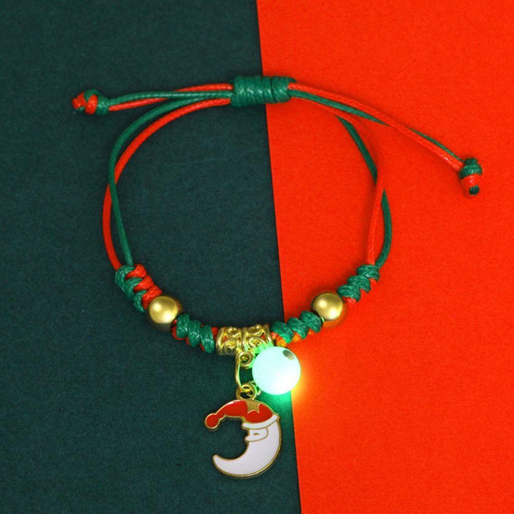 Snowflake Advent Wreath Xmas Bracelet Mistletoe Merry Christmas Bracelet  Women Men