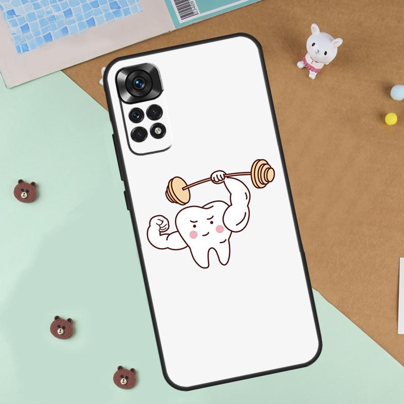 Cute Tooth Dentist Case For Xiaomi Redmi Note 13 12 11 9 10 14 Pro 10S 11S 12S Cover For Redmi 13C 10C 12C 14C
