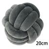 Knot Pillow Ball Tlusté Pohodlné vázané polštáře pro domácí pohovku v obývacím pokoji Světle šedá