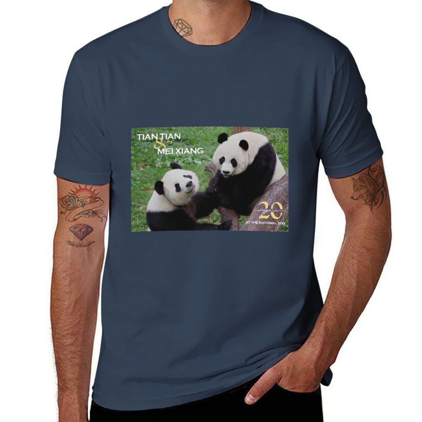 Giant Pandas Tian Tian And Mei Xiang At The National Zoo 20th Anniversary Edition Tshirt Durable Work Wear Tshirt S