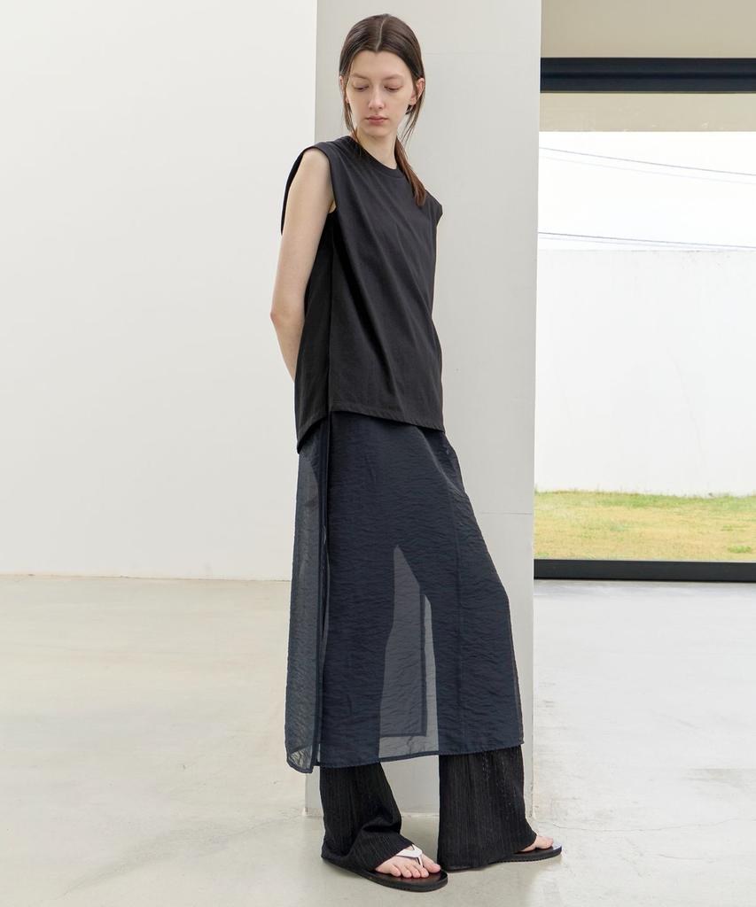 Leuba Sheer Layered Maxi Dress - Darknight Navy