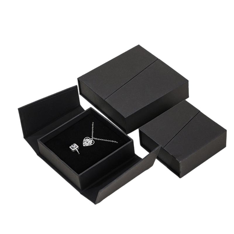Double Flip Lid Magnetic Closure Jewelry Box for Travel Use Necklace Ring Earrings Storage Organiser For Accessories