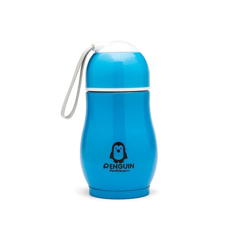 Portable Children Thermos Stainless Steel Penguin Pattern Vacuum Flask Durable Coffee Thermos Sealing Water Cup Household Kettle