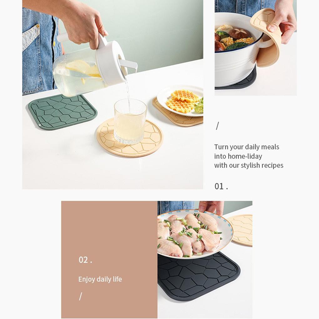 Square Table Placemat Heating Resistant Pad Reusable Washable Bar Cafe Restaurant Tableware Drink Cup Insulation Mat