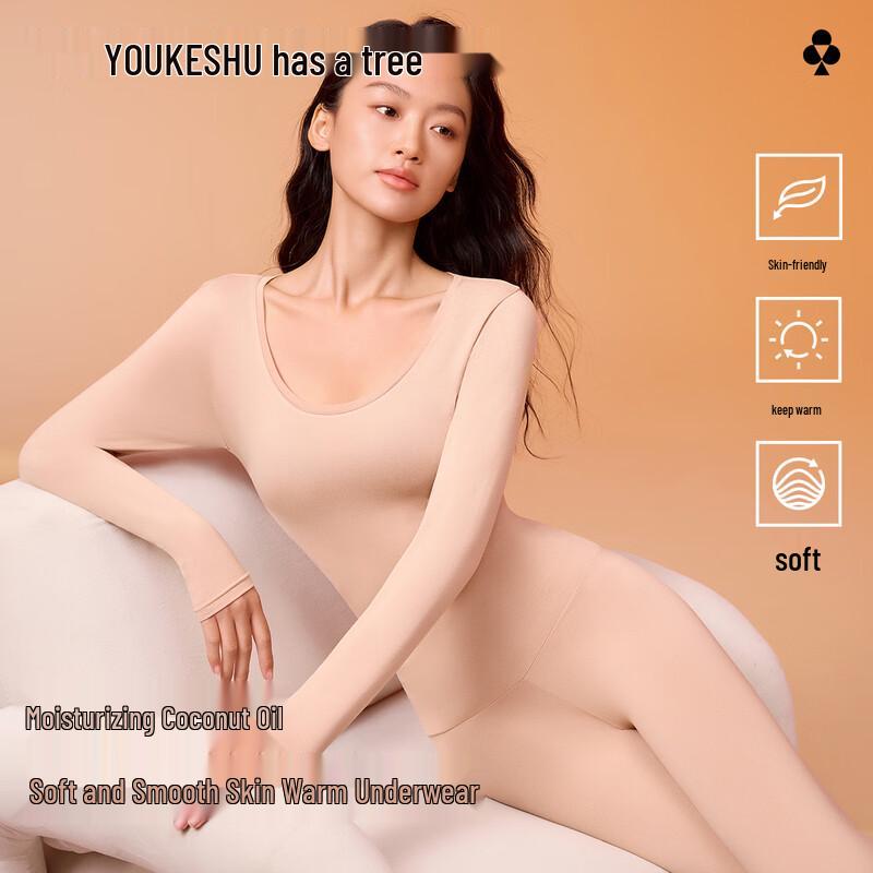 YOUKESHU Женский бесшовный термокомплект базового слоя L