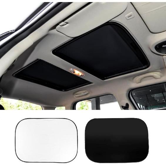 2PCS Car Sunroof Sunshade, Car Roof Cover, Foldable UV Reflector Reflective Covers Block UV Rays Glare, Car Interior Accessories Fit For Mini Cooper,