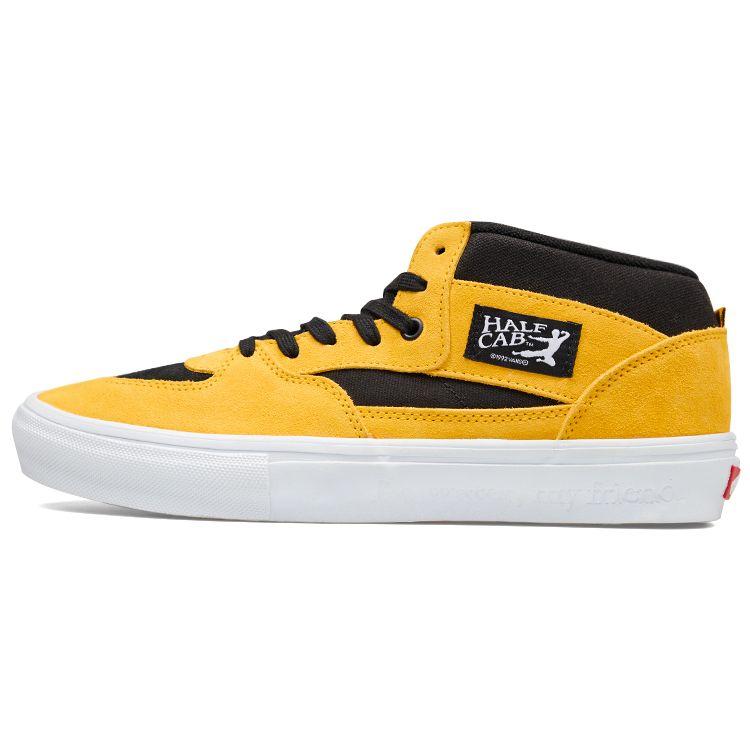Vans Bruce Lee X  Half Cab Limited Edition Special Sound Shoe Box Mid-Top Skate Shoes Unisex Skate Shoes Yellow Black VN0A5FCDY23(S-BOX)