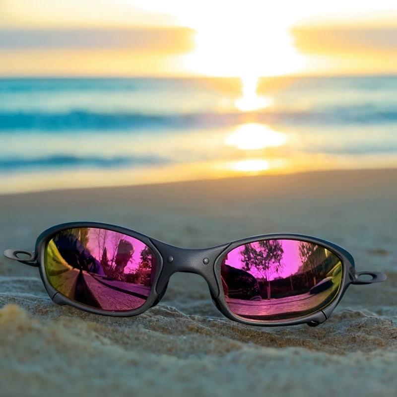 Juliet Polarized Metal Frame Roasted Gray Cycling Glasses Fishing and Mountaineering Sunglasses