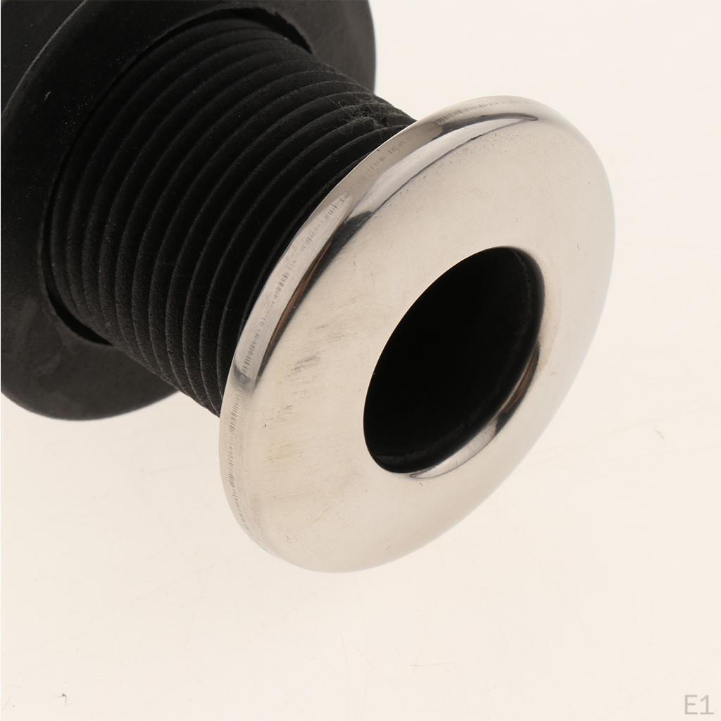 90 Degree Thru-hull Fitting Marine Boat Hose with Stainless Rim