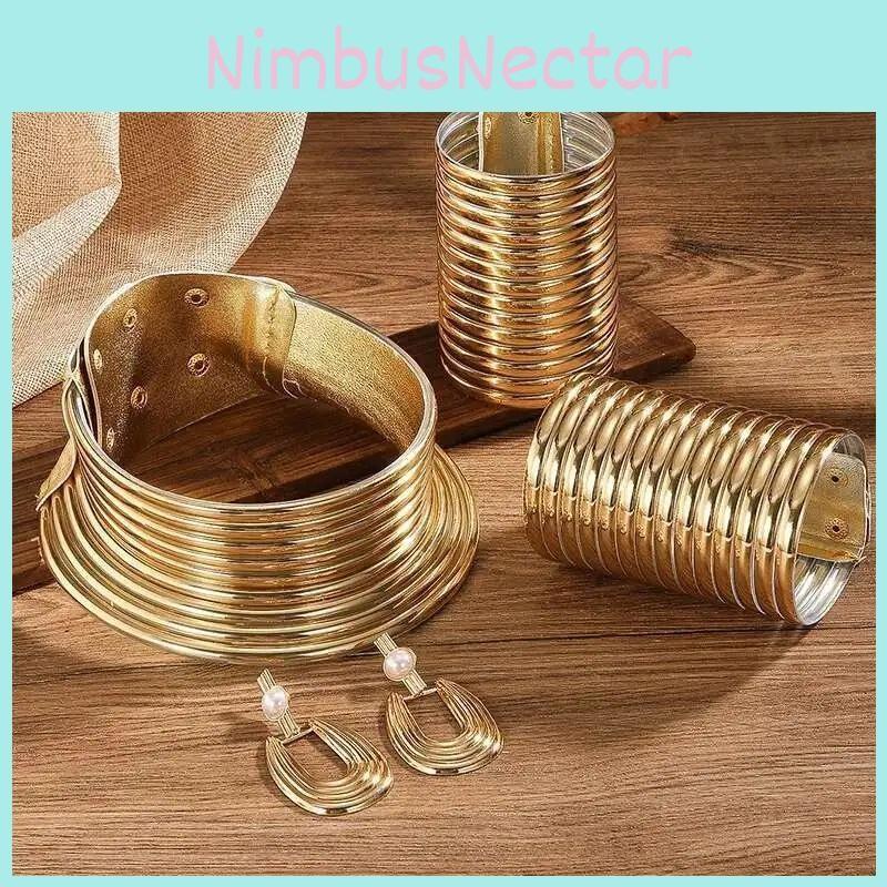 African Style Jewelry Set With Alloy Pendant Earrings Bracelets For Men Casual Women