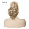 Women's 12-Inch Claw Clip Synthetic Hair Wig with Natural Fluffy Wave Curly High Temperature Chemical Fiber Pre-Bonded Nail Type