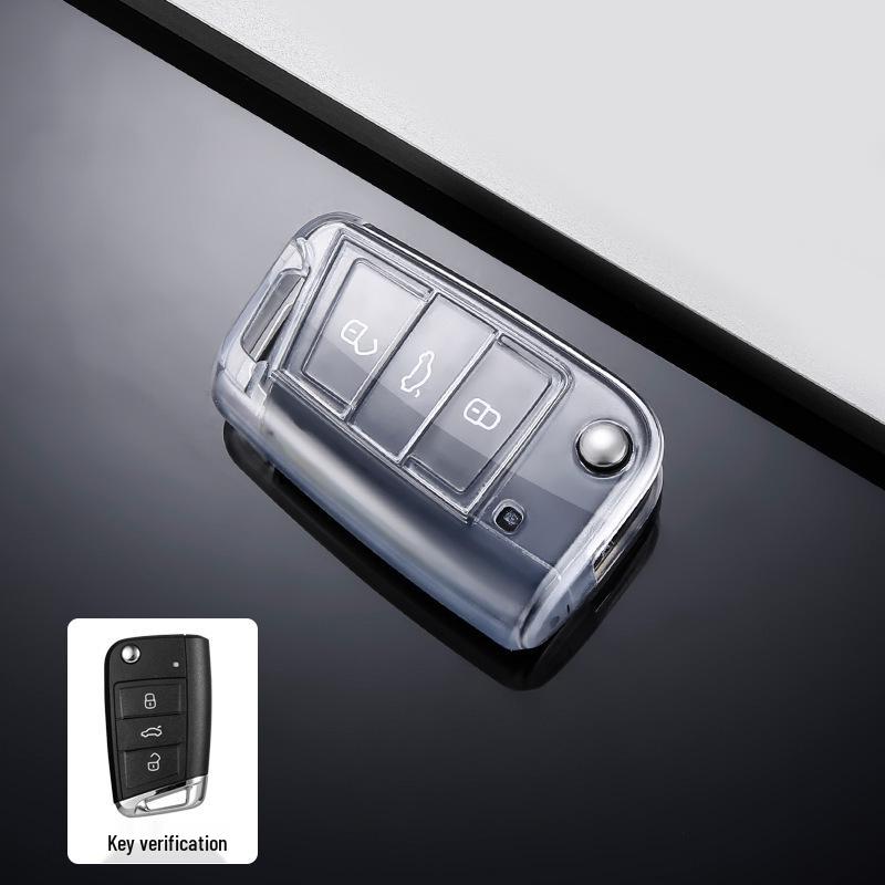 Volkswagen Autoschlüssel TPU Transparente Schutzhülle - Verschleißfest & Sturzsicher